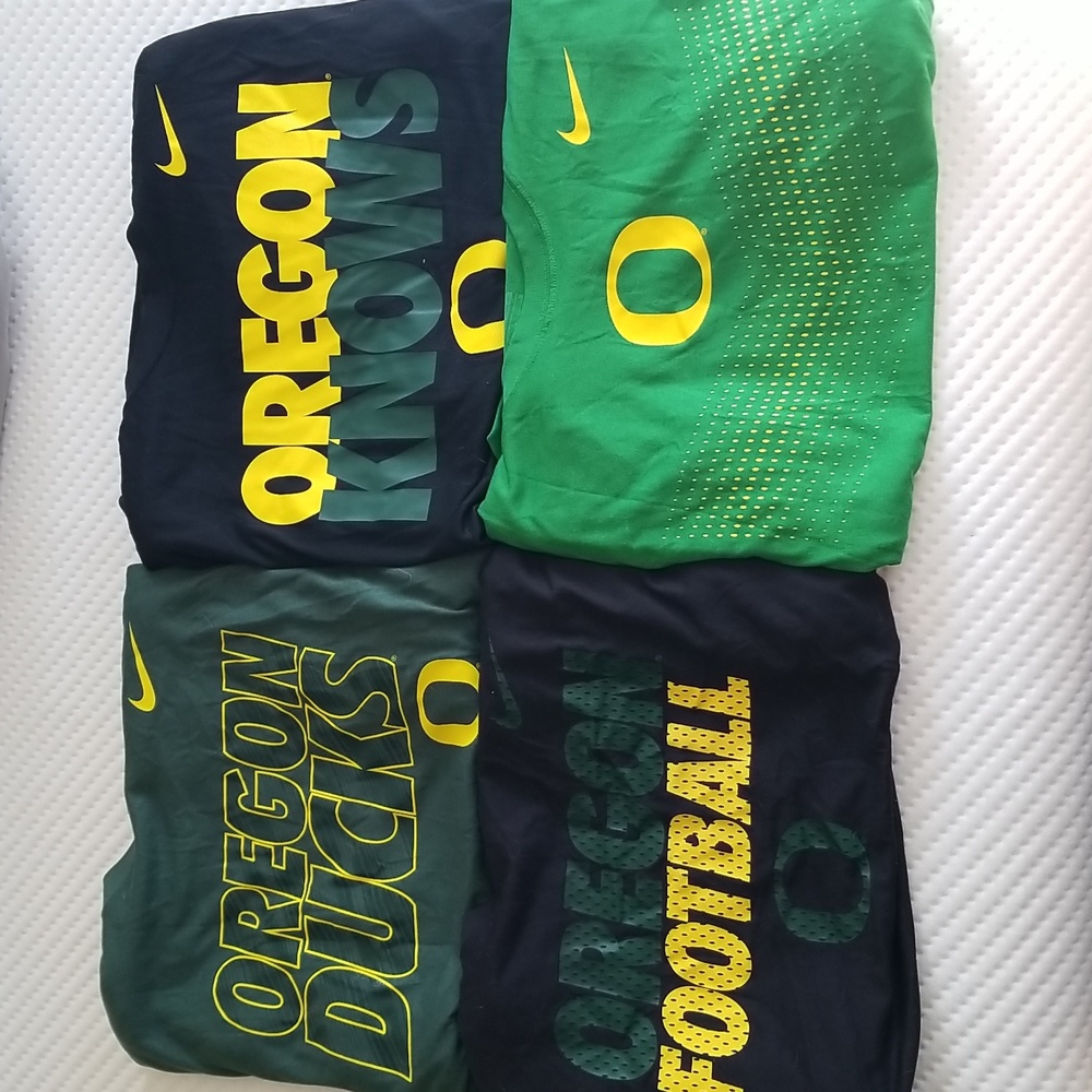 Four Nike Dri-FIT Oregon Ducks Long Sleeve Shirts